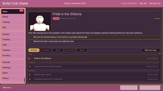 Heya! Sumo Manager gameplay screenshot
