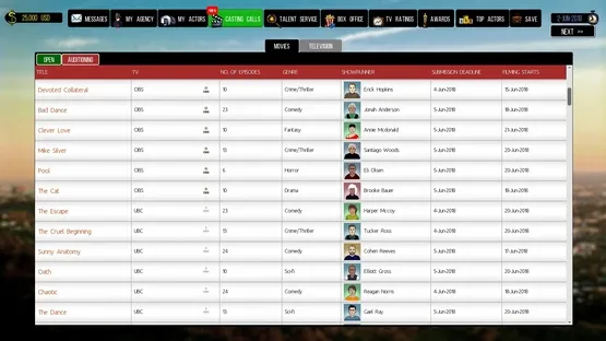 Cattle Call: Hollywood Talent Manager screenshot 4