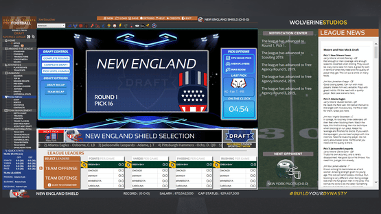 Draft Day Sports: Pro Football 2019 Screenshot