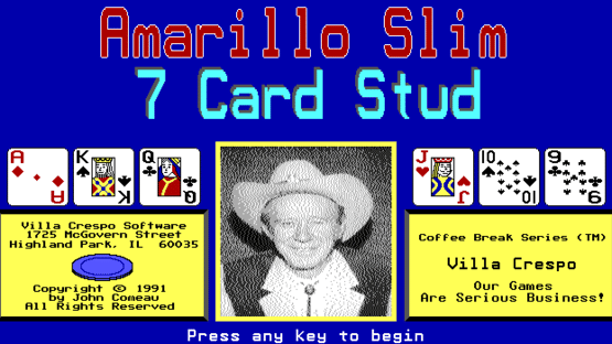 Amarillo Slim's 7 Card Stud Screenshot