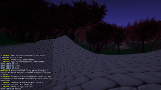 Dark Forest Virtual Chatroom Screenshot