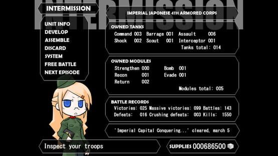 Képernyőkép erről: War of the Human Tanks - Imperial Edition