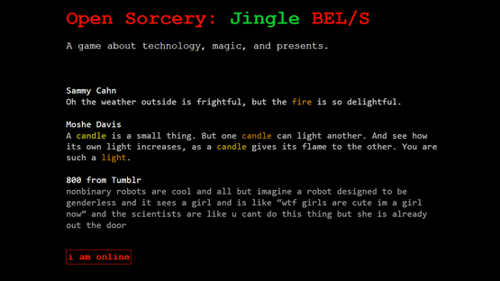 Open Sorcery: Jingle BEL/S Screenshot