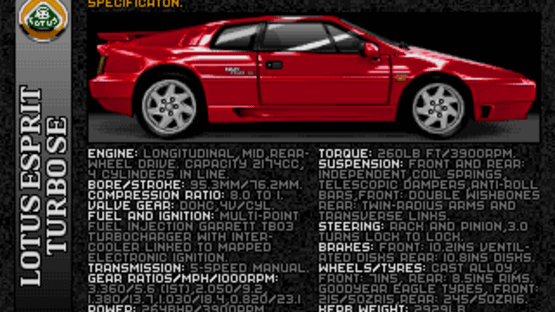 Lotus Esprit Turbo Challenge Screenshot