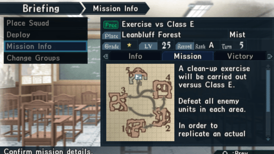 Valkyria Chronicles 2: Exercise vs. Class E Screenshot