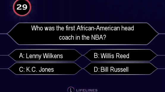 Who Wants to Be a Millionaire: Sports Edition Screenshot