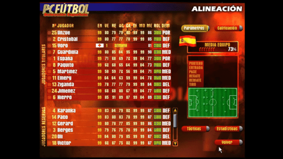 PC Fútbol Selección Española '98 Screenshot