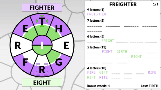 Word Wheel by Powgi Screenshot