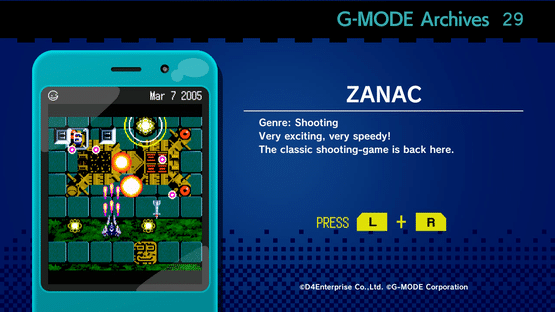 G-Mode Archives 29: Zanac Screenshot