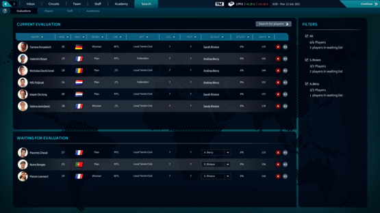 Tennis Manager 2021 Screenshot