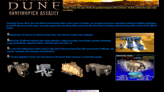 Dune: Ornithopter Assault Screenshot