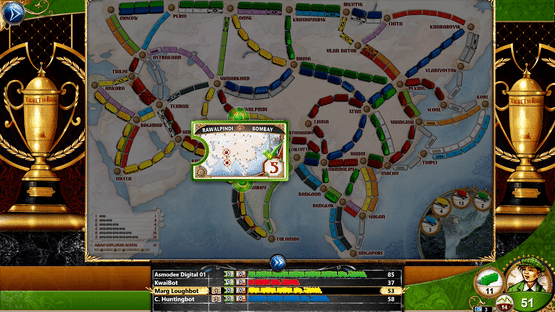 Ticket to Ride: Legendary Asia Screenshot