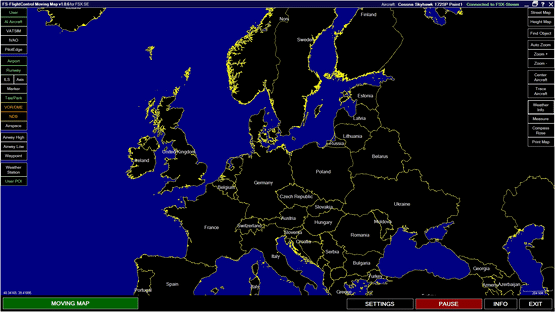 Microsoft Flight Simulator X: Steam Edition - Moving Map Screenshot