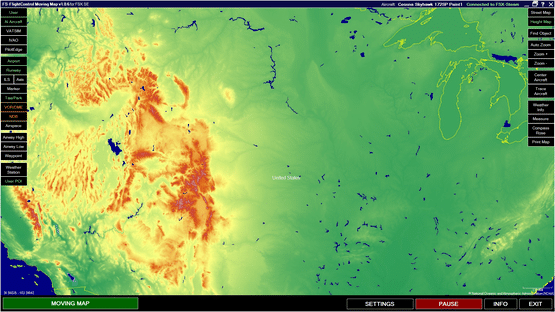 Microsoft Flight Simulator X: Steam Edition - Moving Map Screenshot