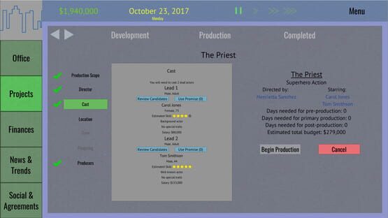 Tinseltown Tycoon screenshot 1