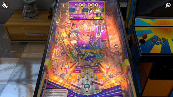 Zaccaria Pinball: Strike Deluxe Pinball Table Screenshot