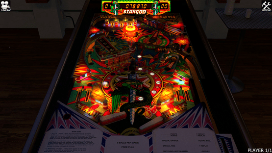 Zaccaria Pinball: Star God Table Screenshot