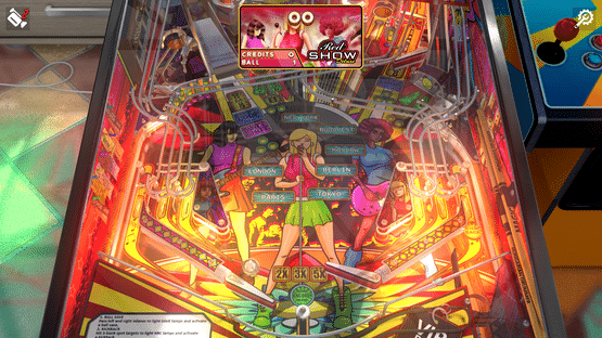 Zaccaria Pinball: Red Show Deluxe Pinball Table Screenshot