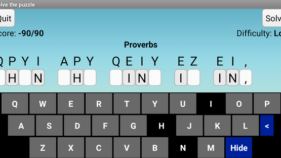 Cryptogram Puzzles Screenshot