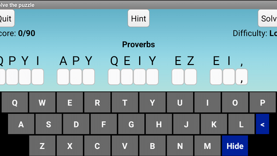 Cryptogram Puzzles Screenshot