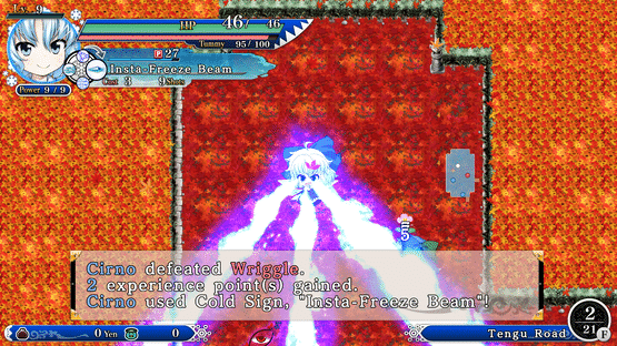 Touhou Genso Wanderer Reloaded: Cirno Screenshot