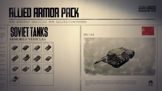 Hearts of Iron IV: Allied Armor Pack Screenshot