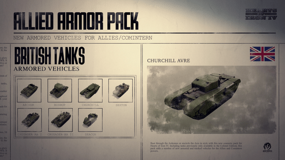 Hearts of Iron IV: Allied Armor Pack Screenshot