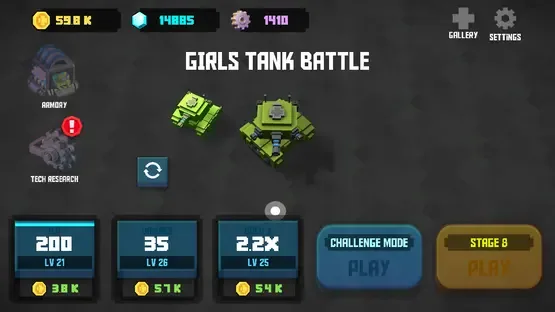 Girls Tank Battle screenshot 1