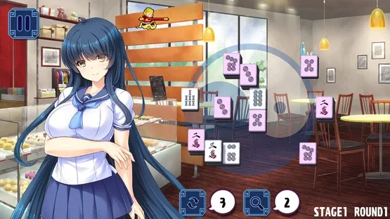 Pretty Girls Mahjong Solitaire: Blue screenshot 7