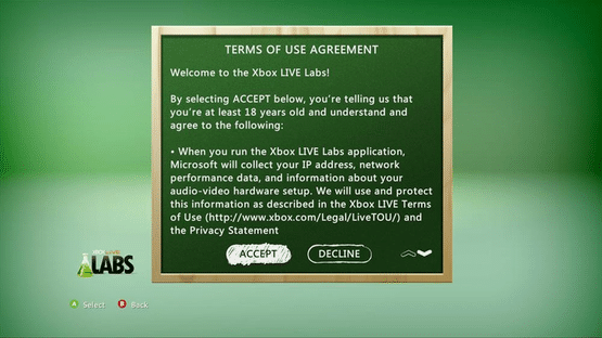 Xbox Live Labs Screenshot