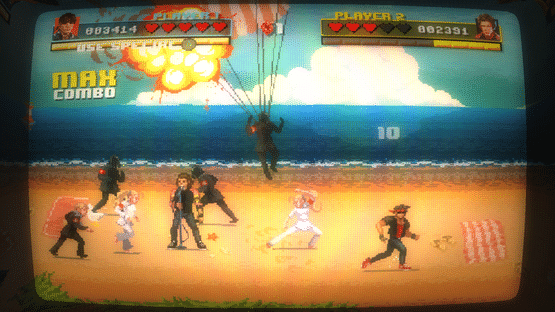 Kung Fury: Street Rage - A Day at the Beach Screenshot