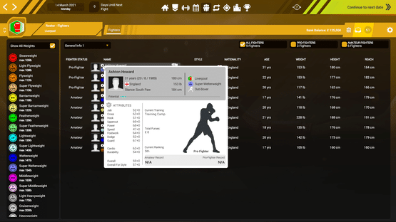 Boxing Club Manager Screenshot