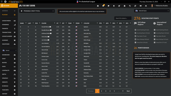 Draft Day Sports: Pro Basketball 2022 Screenshot