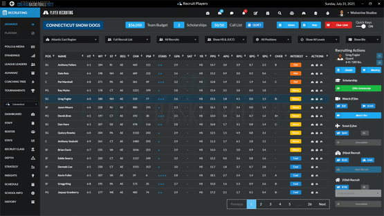 Draft Day Sports: College Basketball 2022 Screenshot