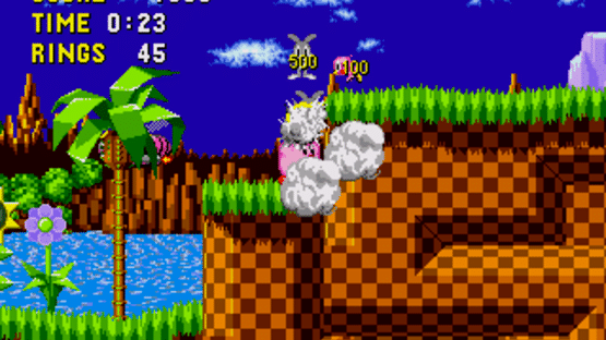 Kirby in Sonic the Hedgehog Screenshot