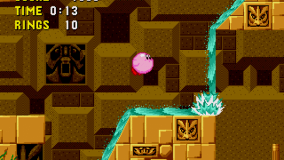 Kirby in Sonic the Hedgehog Screenshot