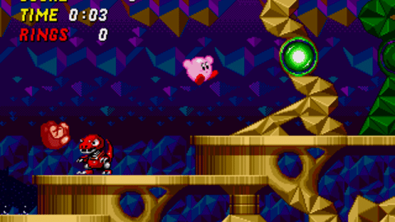 Kirby in Sonic the Hedgehog 2 Screenshot