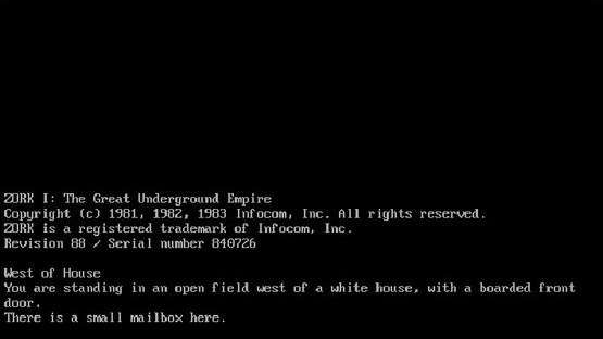 The Zork Anthology Screenshot