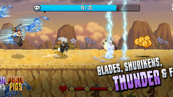 Ninja Ducks vs Pirate Pigs Screenshot