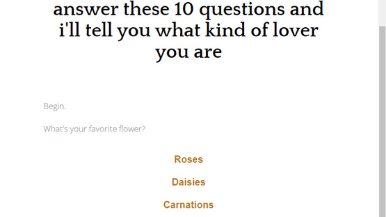 Answer These 10 Questions And I'll Tell You What Kind of Lover You Are Screenshot