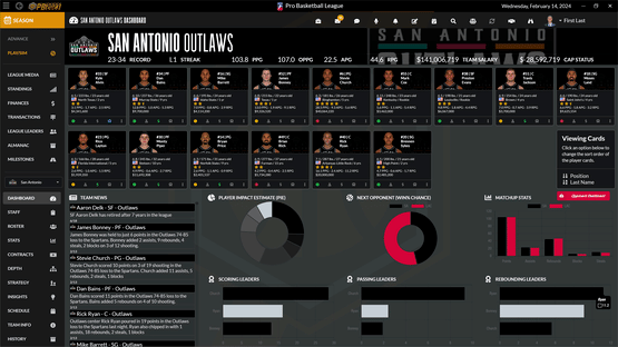Draft Day Sports: Pro Basketball 2023 Screenshot