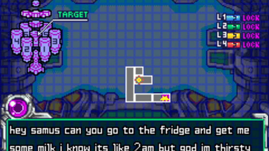 Samus Goes to the Fridge to Get a Glass of Milk Screenshot
