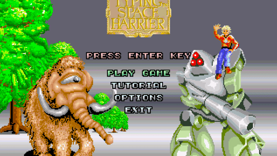 Typing Space Harrier Screenshot