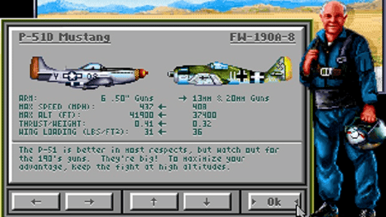 Chuck Yeager's Air Combat Screenshot