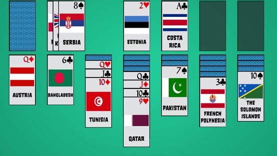 Solitaire: Learn the Flags! Screenshot