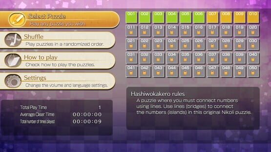 Puzzle by Nikoli W Hashiwokakero screenshot 1