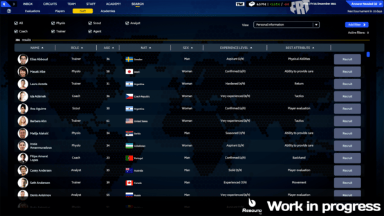 Tennis Manager 2023 Screenshot