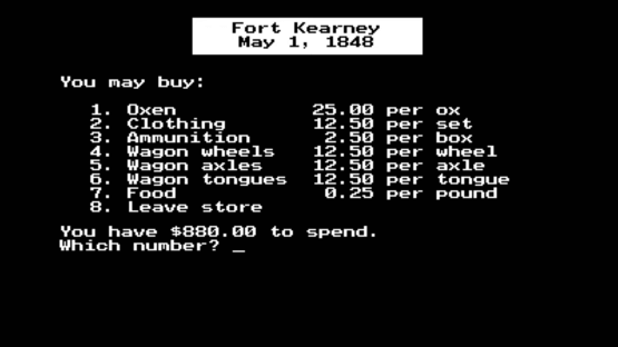 The Oregon Trail: Classic Edition Screenshot