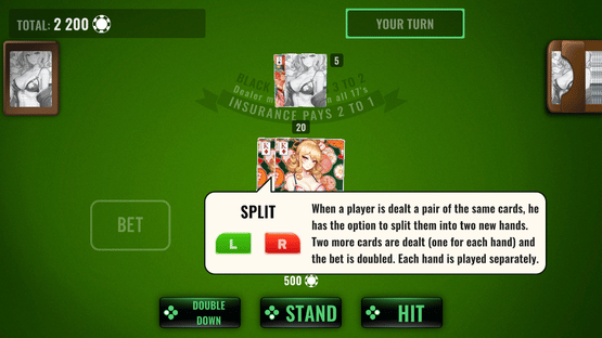 BlackJack Waifu Tour Screenshot