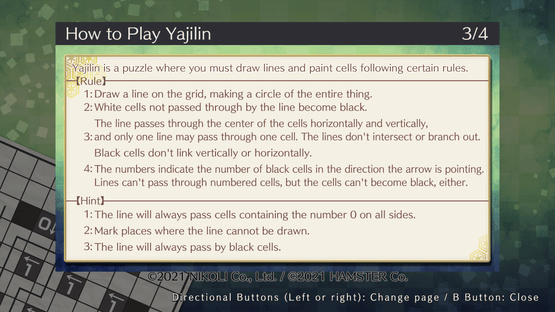 Puzzle by Nikoli S: Yajilin Screenshot